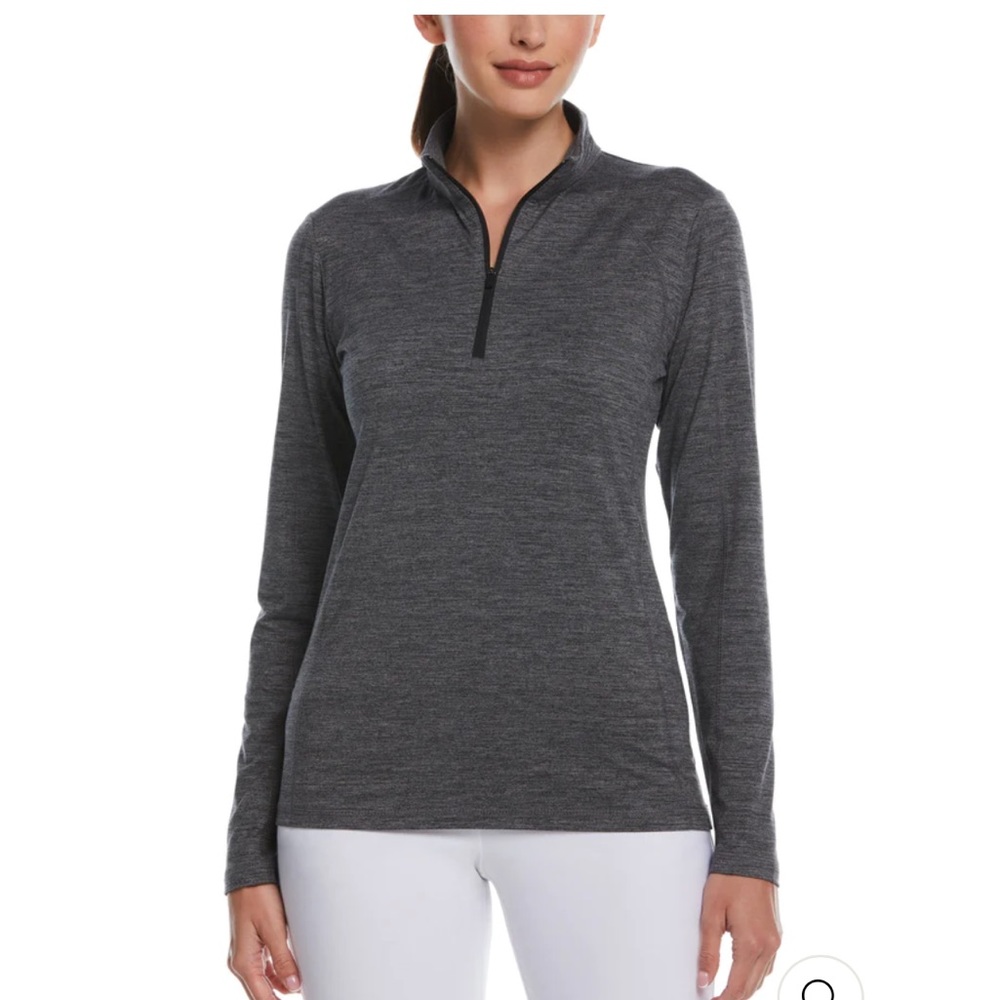 Callaway Womens Brushed Heather Jersey 1/4 Zip Golf Pullover